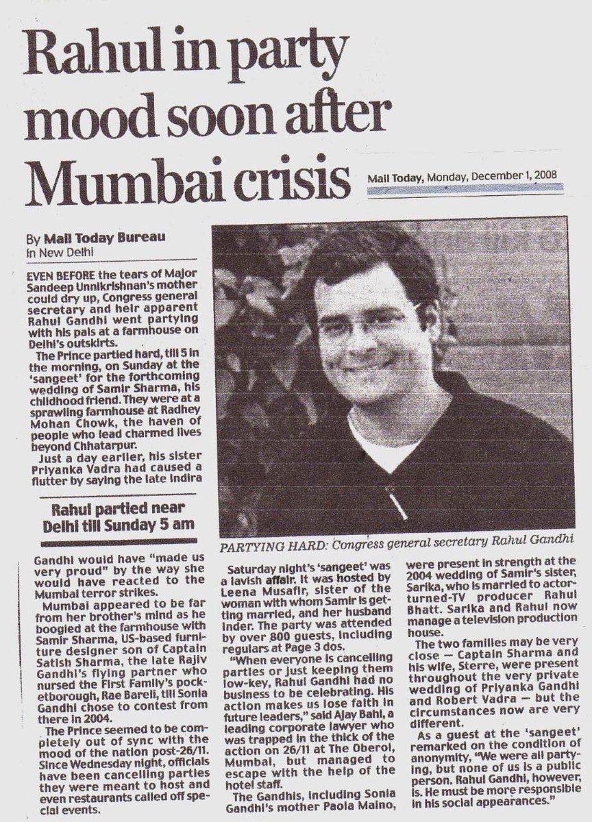 IamTarunJoshii's tweet photo. Ya why not..who else was partying soon after 26/11 attack...Hypocrite INC, they think people r fools. RT this.. #ModiFailsNationalSecurity #BoycottPakistan #ForcesWarnPak #PulwamaAttack https://t.co/ZLYApCdLcg