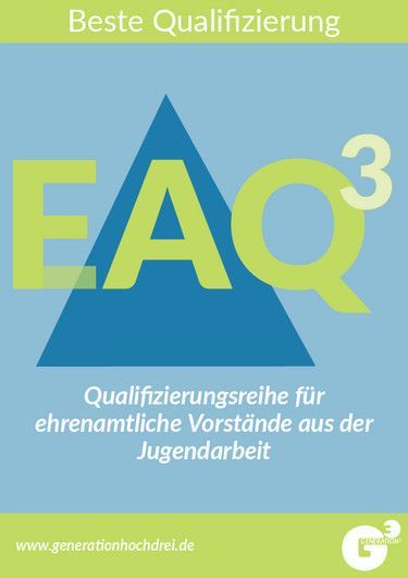 4Generation__'s tweet photo. Im Rahmen der Qualifikationsreihe EAQ^3 wird es ab April 7 Veranstaltungen geben, die sich mit den Aufgaben und Herausforderungen für ehrenamtliche Vorstandsmitglieder befassen. Informier dich unter https://t.co/zPGmjgtnWB oder melde dich in der Programmstelle von Generation³! https://t.co/AP07BvKbGH