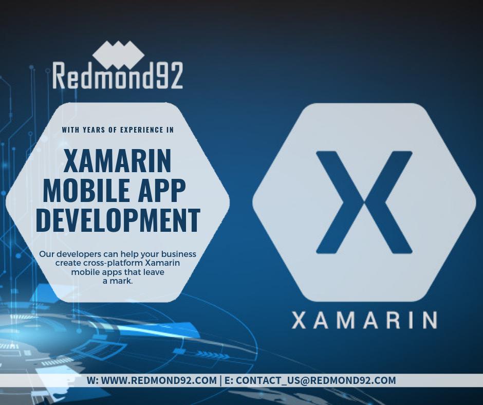 With years of experience in #XAMARIN #MOBILE #APP #DEVELOPMENT our developers can help your business create cross-platform #Xamarin #mobile #apps that leave a mark.

W: REDMOND92.COM | E: CONTACT_US@REDMOND92.COM