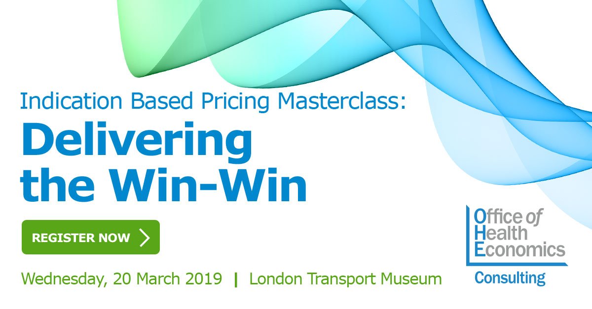 OHENews's tweet photo. #IndicationBasedPricing A win for patients, payers and industry.
How do we get there? It all starts with the right IBP strategy. Join OHE’s Masterclass on 20 March. Register now for an early bird 15% discount https://t.co/UFOMc0pNEx #healtheconomics https://t.co/giFpGiTdDg
