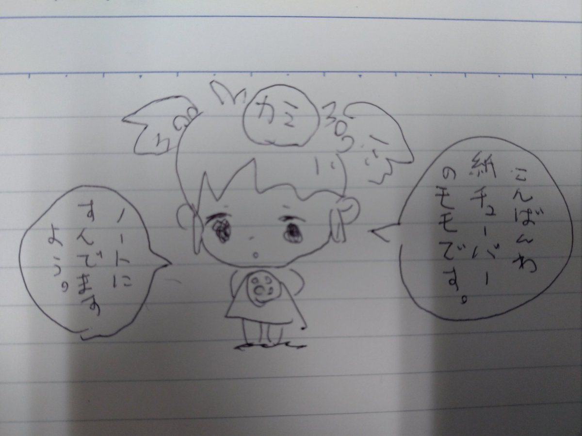 紙チューバーのモモちゃん。ノートの上で色々お話します。 