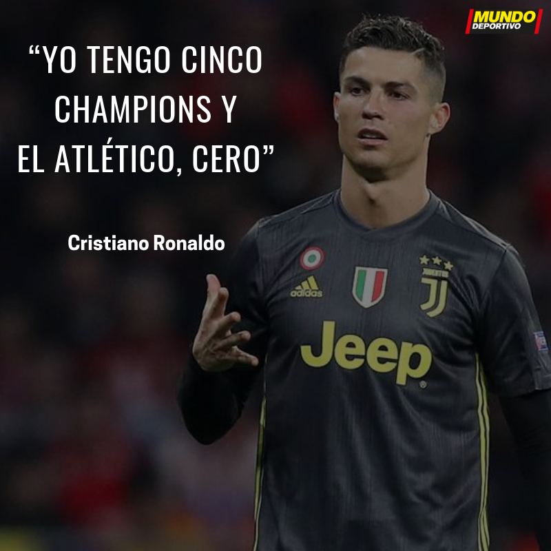 mundodeportivo's tweet photo. 🖐️ Cristiano Ronaldo: “Yo tengo cinco Champions y el Atlético, cero”

🔁 Es la verdad
❤️ Falta total de respeto https://t.co/Kyx2xRDZUg