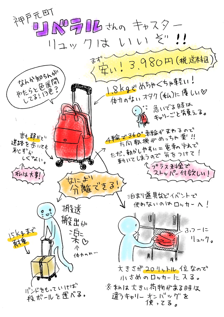 イベントの時に便利なキャリーバッグ！！即買いする人続出ｗｗｗ