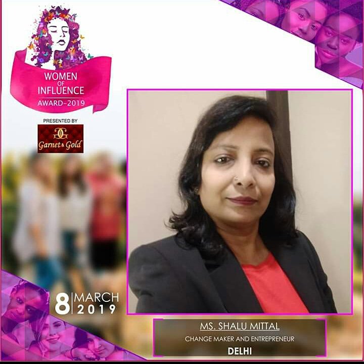 WomenOfInfluen3's tweet photo. Congratulations to Ms. Shalu Mittal, Changemaker and Entrepreneur, Delhi on the winning of Women of Influence Award 2019.

She is an entrepreneur and homemaker whose hard work made her a successful person. 
#GarnetnGold #WomenofInfluence #India #national #Awards #WIA'19 https://t.co/zJRUtdFMqS
