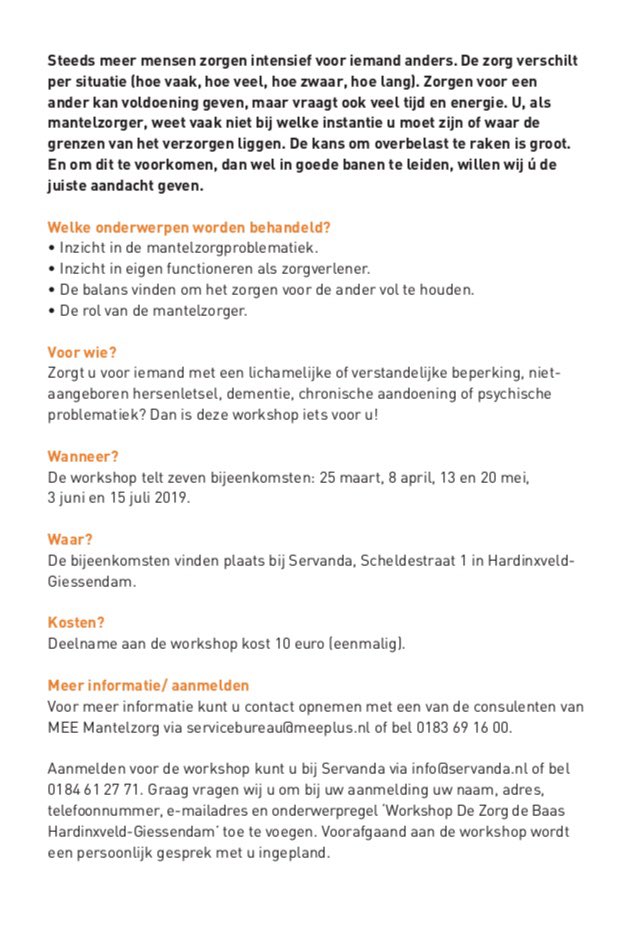 MEE_AV's tweet photo. Woont u in @GemHG @Molenlanden_Gem @PapendrechtGem of omgeving? Dan bent u van harte welkom bij deze bijeenkomsten voor #mantelzorgers en mensen die zorgen voor een naaste. https://t.co/xZIi4yvFBh