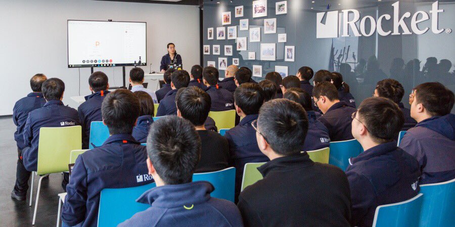 shantanughosh's tweet image. Rocket.Build 2019 comes to Dalian. High energy and excitement all around as the teams race to bring their ideas to life in our annual hackathon here in China. Proud of my teams. Some really good ideas this time! 🚀 #rocketsoftware