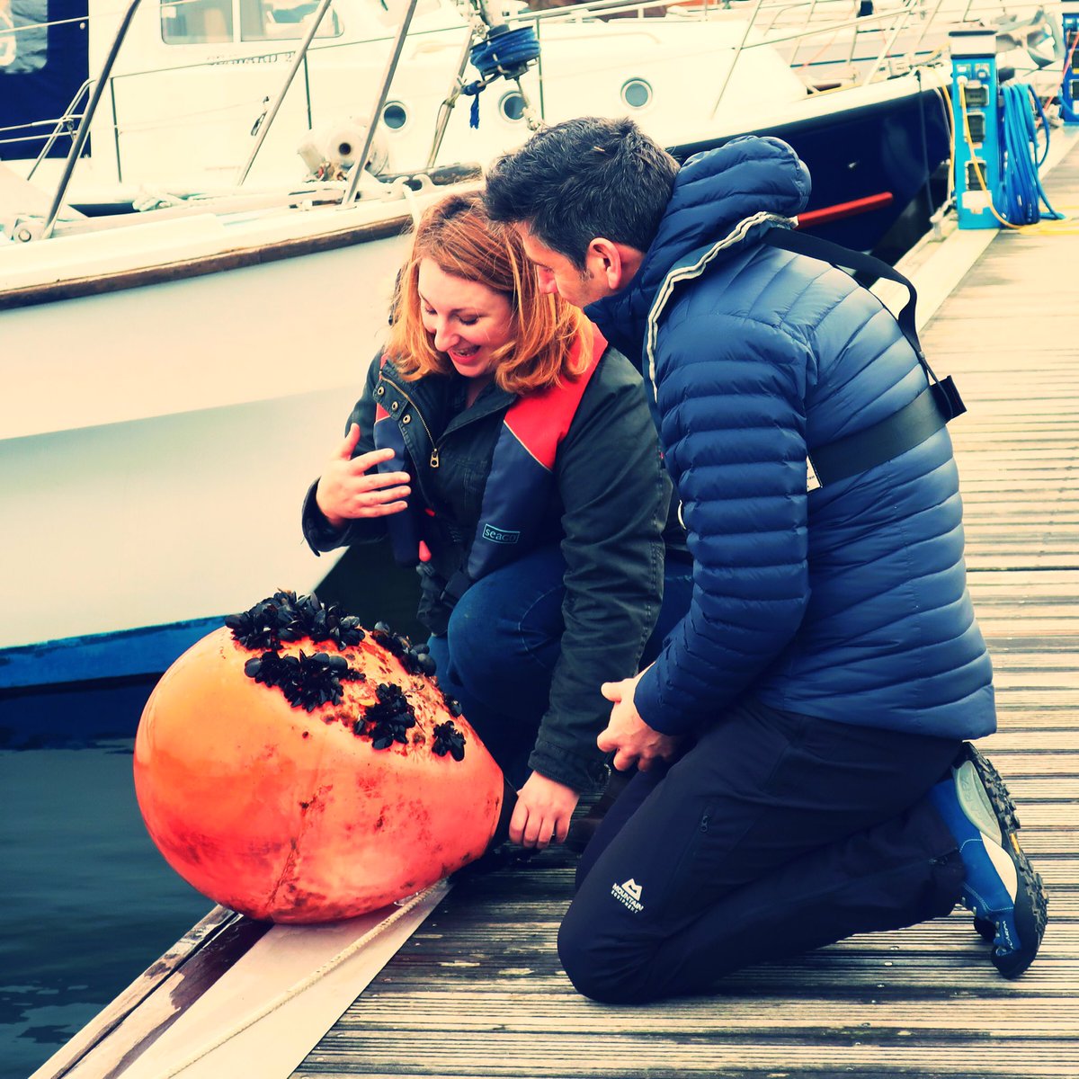 Invasive species are a challenge and it is great to get the chance to spread the word by filming with BBC Landward this week. Here I am showing the presenter, Dougie, the fascinating world of invasive bryozoans.