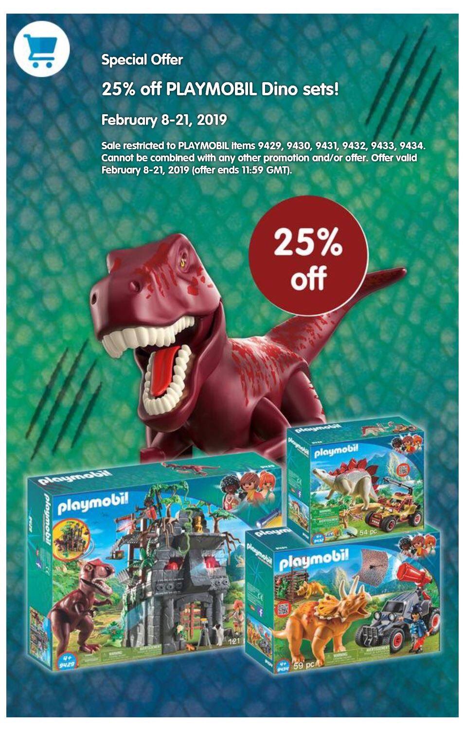 playmobil dinosaur sets uk
