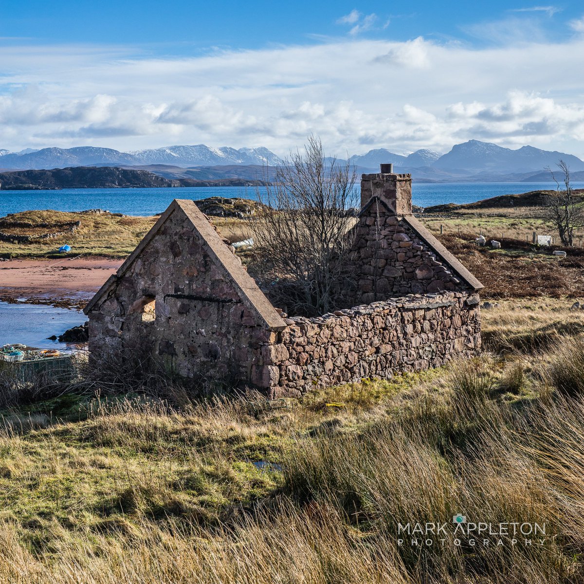 Looking across Loch Ewe towards the Fisherfield mountains. 

#westerross #lochewe #fisherfield #mountains #oldcrofthouse #crofthouse #landscapephotography #Scotland #Highland #Photography #VisitScotland