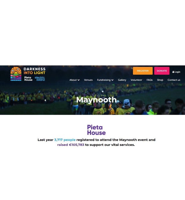 You can now register to do Darkness Into Light in Maynooth! The more who join us the more impact the event has💜
Click here ⬇️⬇️
https://www.darknessintolight.ie/event/maynooth