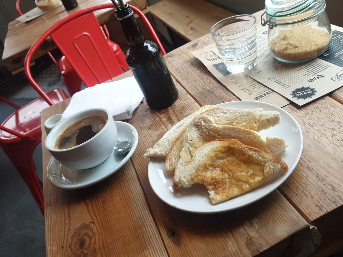£3 for a cracking sit in toast &amp; coffee at <a href="/CafeTrafe/">Cafe Trafe</a> possibly my favourite new cafe in Brighton?