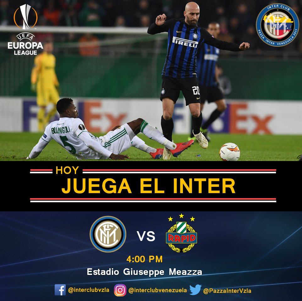 PazzaInterVzla's tweet photo. Jueves de @europaleague!! Vamos Inter!! 💙🐍
🆚 @skrapid
#RapidInter #EuropaLeague #UEL #ForzaInter #Amala #InterClubVenezuela #PazzaInterVzla https://t.co/pCDM33sdv1