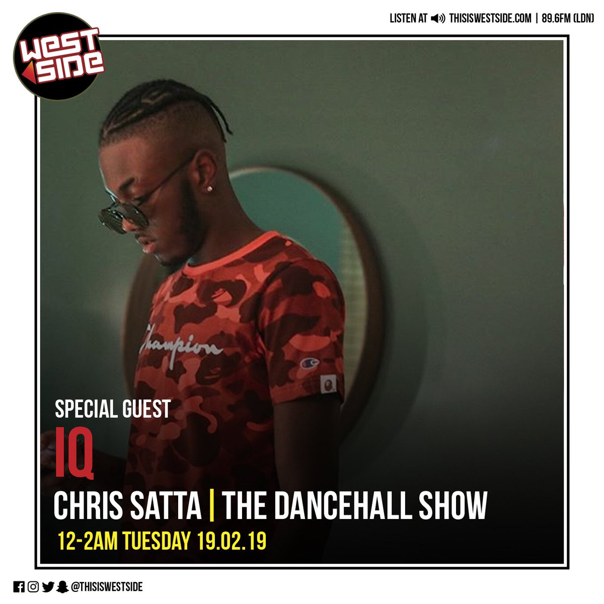 Chris Satta (@chrissatta_) on Twitter photo "Girls are missing this sound here in the UK, and I want to be the person to bring it to them."
Listen back to my interview w/ @IQuniverse_ about being hailed as the 'UK Dexta Daps' & more <a href="/thisiswestside/">THIS IS WESTSIDE</a>
👉bit.ly/2IrrKgl "Girls are missing this sound here in the UK, and I want to be the person to bring it to them."
Listen back to my interview w/ @IQuniverse_ about being hailed as the 'UK Dexta Daps' & more <a href="/thisiswestside/">THIS IS WESTSIDE</a>
👉bit.ly/2IrrKgl
