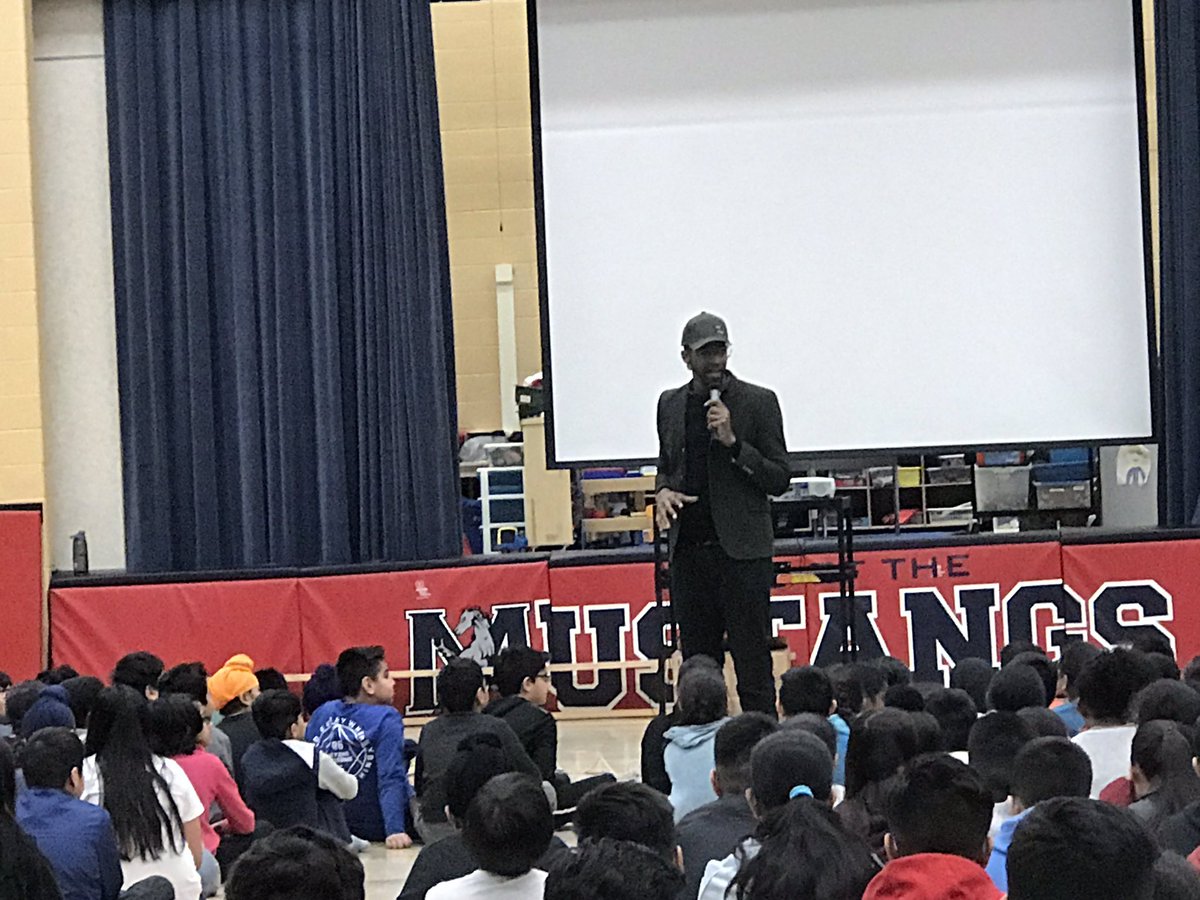 Celebrating Black History with <a href="/J_Veira/">Jordon Veira</a> and Mustangs <a href="/MountRoyalPS/">Mount Royal P.S.</a> Thanks for inspiring <a href="/PeelSchools/">Peel District School Board</a>