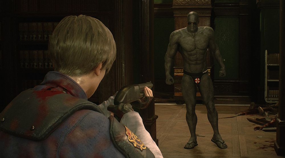 Resident Evil 2 speedo mod for Mr. X is rather terrifying