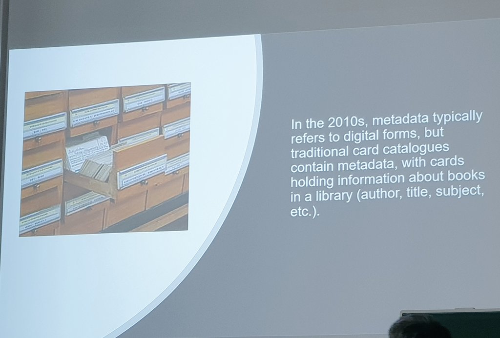 i_speiser's tweet image. Roman Behul aus der Slovakei spricht zum Thema "Digitalisierung von Metadaten" #iris2019