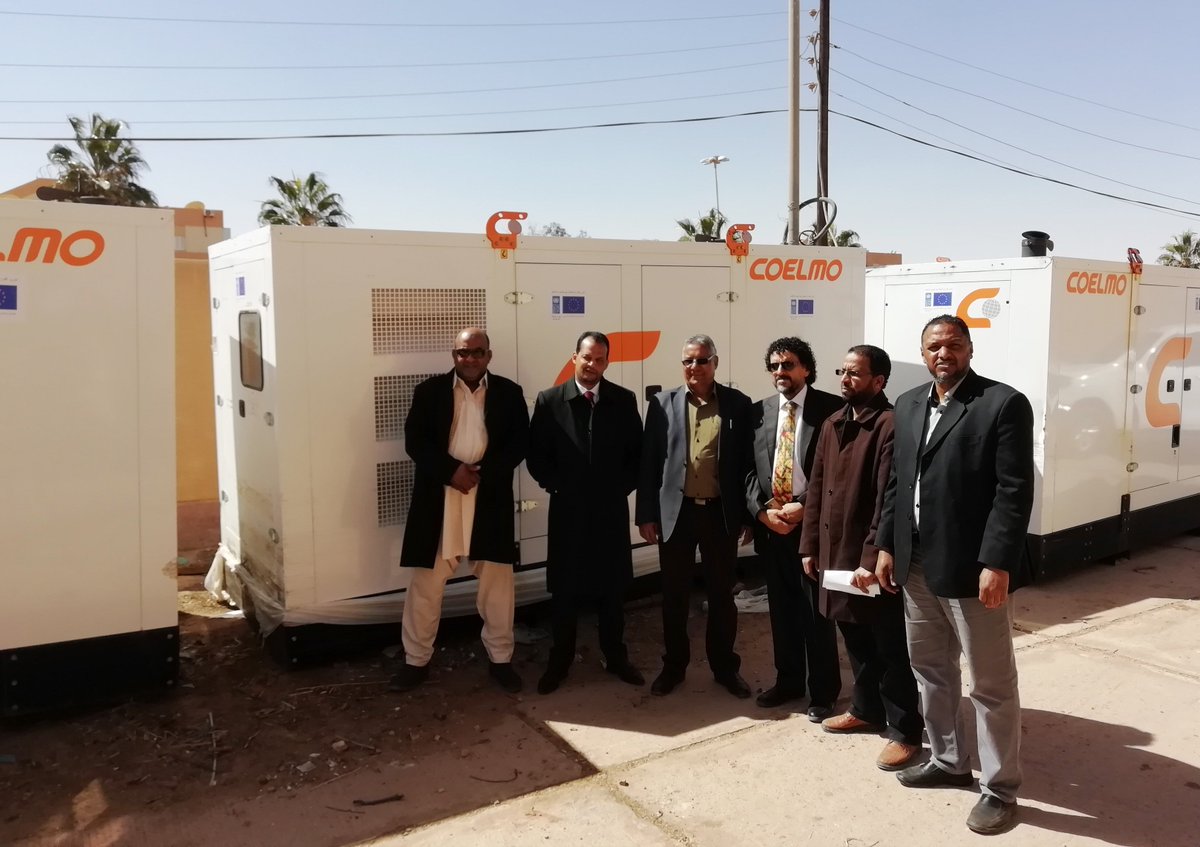 Delivering despite challenges! Power cuts have interrupted #Sebha main sewage lifting station and treatment plant for years. Together w/ the Ministry of Local Governance, we have delivered three 300 Kva generators to the municipality yesterday. 
#SDGs in crises #Resilience4Libya