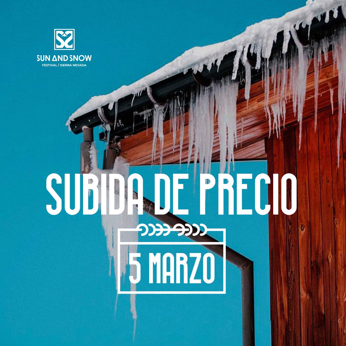 SunAndSnowFest's tweet photo. El 5 de marzo, habrá nuevo precio para vivir Sun&amp;Snow Festival. Consigue uno de los últimos abonos al precio actual aquí -> https://t.co/NnZMrZa8wk

Sierra Nevada, Granada.
18, 19 y 20 de Abril - Semana Santa

#ViveSunAndSnow #SunAndSnow #SunAndSnowFestival #SemanaSanta2019 https://t.co/v3KHLkIMHJ