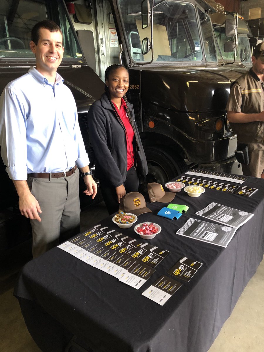 HR Reps Alan Boatwright and Ashley Stinson out and about early in our Savannah, GA operation sharing information about UPS Go and scholarship opportunities! #UPSers #UPSGo