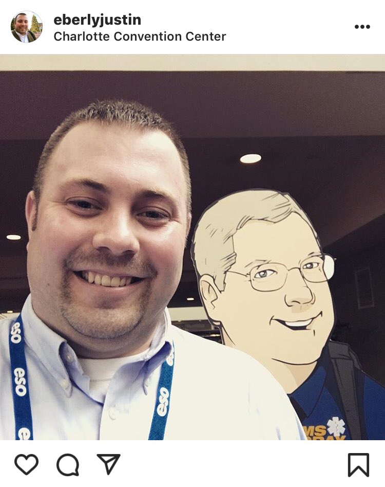 EberlyJustin's tweet photo. TBT to @EMSTODAY 2018 with #FlatAJ! #EMSTODAY https://t.co/vmlsqmg6A4