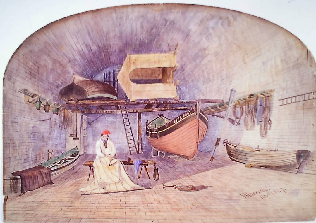 Here is a painting from 1847 of the inside of one of the Kings road arches. #BrightonFishingMuseum is open throughout half term. Great place to take the kids and learn about the history of <a href="/brighton/">BrightonCollectibles</a>