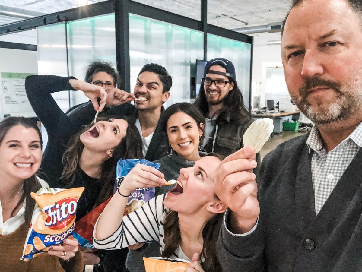 We took a time out for a very serious chips &amp; dips break.