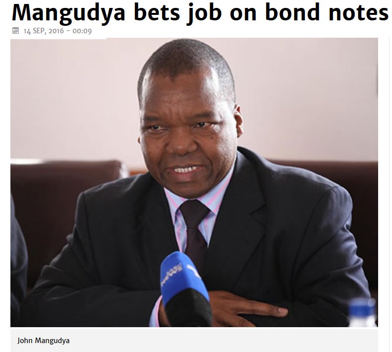 PacheduZW's tweet image. #Mangudya please resign.

You promised that you would resign if bond notes failed.

Zimbabweans deserve accountable &amp;amp; responsible public officials.

#KnowYourGovernment

@InfoMinZW @ReserveBankZIM @nickmangwana @ProfJNMoyo @GGuvamatanga @steve_hanke @advocatemahere @MthuliNcube