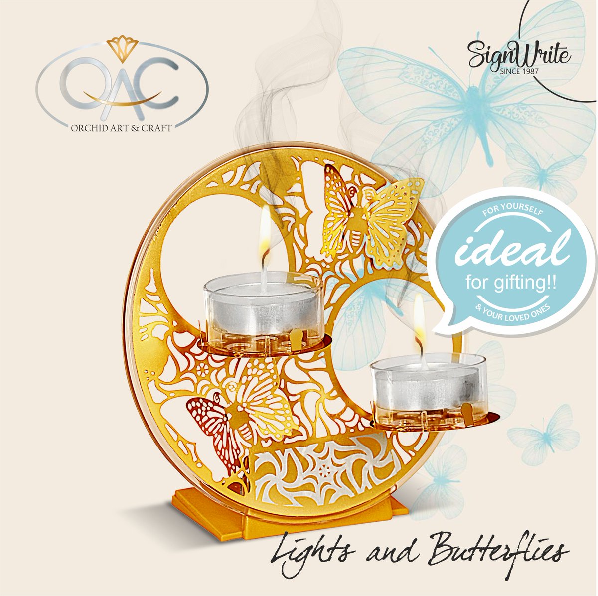 orchidartcraft's tweet image. The #beauty of nature comes alive in this ornate #tabletop tee #lightholder. A wheel of details and accents in #brass, coated in #22k #gold. Perfect for a #gift to remember....#OrderNow: 77678 42233