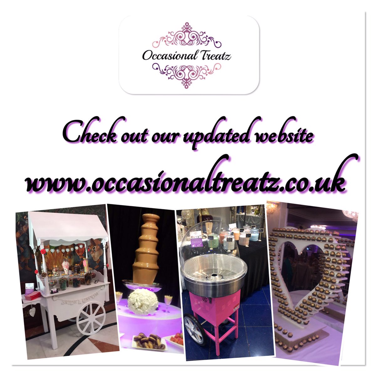 New content added. Be sure to check out occasionaltreatz.co.uk 
#EventHire #PartyHire #WeddingIdeas #Wedding2019 #BirthdayParty #CorporateEvent #SweetTooth #MagicMirror #PhotoBooth #ChocolateFountain #CandyCart #CandyFloss #PopcornMachine