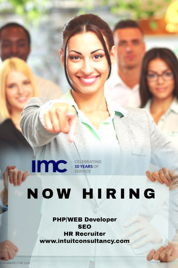 IMC_NES's tweet photo. #IMCGroup now hiring #WebDeveloper, #SEO and #HR. Apply here...https://t.co/AJnbAipgXi https://t.co/SjIItF1Kqv