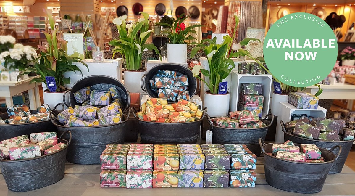 RHSHarlowCarr's tweet photo. Introducing the new RHS Exclusive collection of soaps. Beautifully scented to reflect an English Garden, there are a range of 6 to try, available now in our @RHSHarlowCarr gift shop. #exclusive #RHS #scentedsoaps #MadeInUK #100%Vegetable https://t.co/DOIUBqMTiM