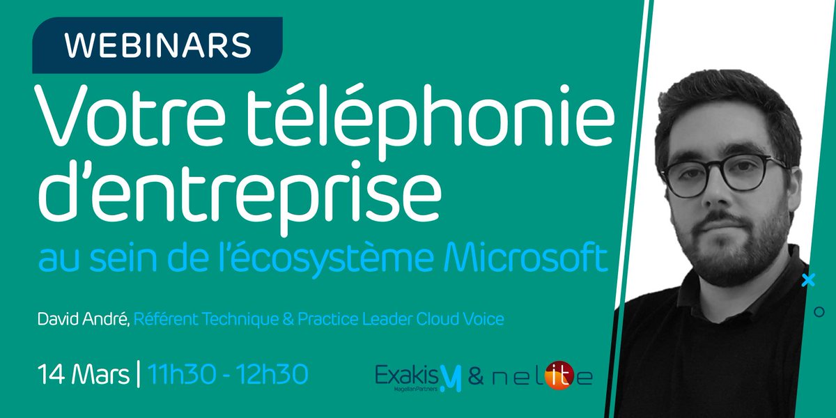 EXAKIS_NELITE's tweet photo. 📞 Votre téléphonie d'entreprise au sein de l'écosystème #Microsoft !  Tout savoir sur les différentes possibilités d'interconnexion de votre téléphonie d'entreprise. Ne manquez pas notre Webinar du 14 mars. 
Infos &amp; Inscription ➡️ https://t.co/pdQvWc32Jc  #skype #teams https://t.co/sHqmjbl5RV