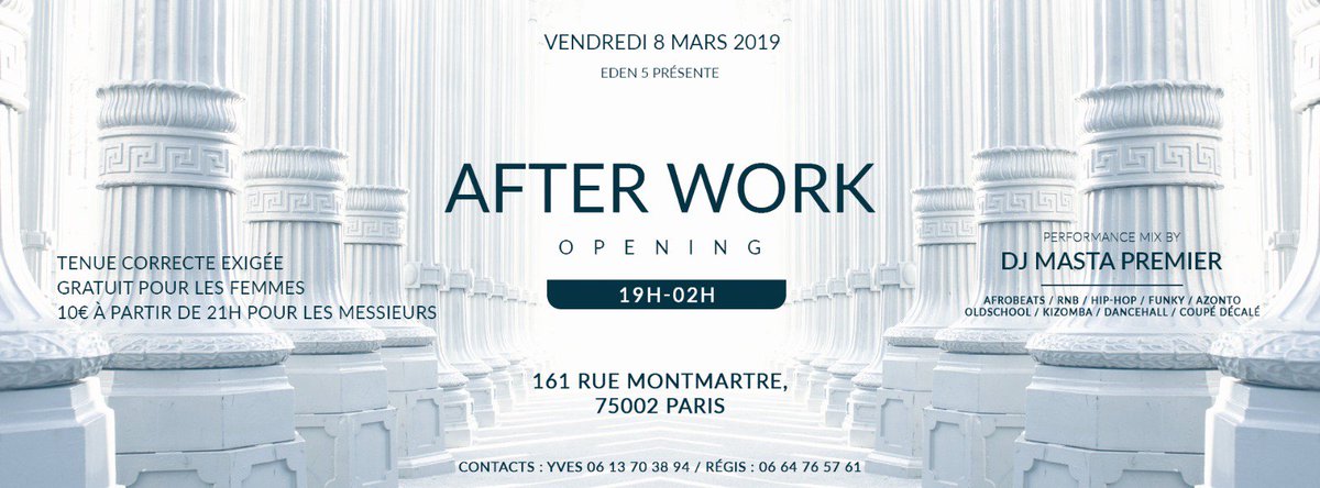 Eden5Events's tweet photo. Nous sommes heureux et impatients de vous retrouver pour cette nouvelle année.
8 Mars 2019, plus qu'un Opening, les femmes seront à l'honneur.
#edenfive #eden5 #soiree #mix #show #live #ambiance #paris #afterwork #chic #glam #afro #afromix
https://t.co/sk2YyYQFEk https://t.co/XNKPS6r8bZ