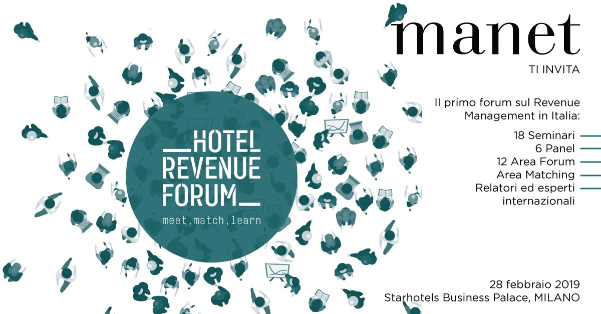 The #ManetTeam is proud to partecipate at this edition of the #HotelRevenueForum and happy to take part in the "How to integrate Upselling, Cross Selling and Ancillary in #RevenueManagement processes" panel.
Come join us!
#manetmobile #hotelmarketing #hrf #hospitalityindustry