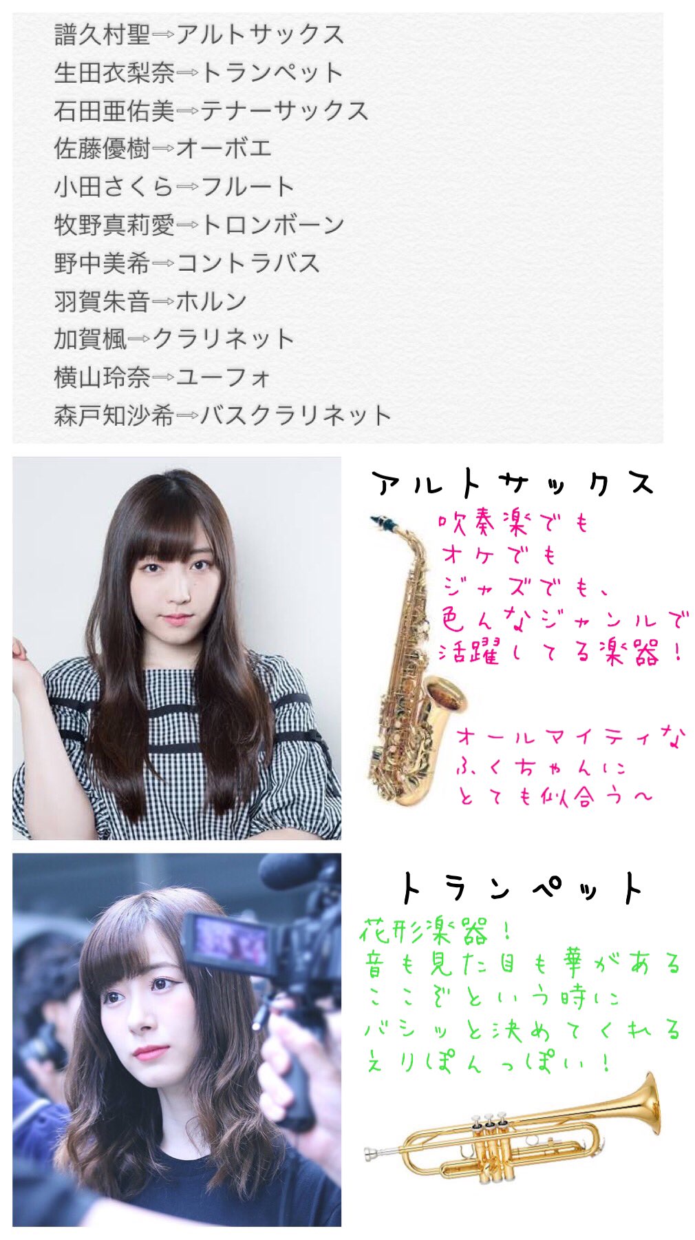 竹谷 ところで モーニング娘 19が吹奏楽部に入ってたら をめっちゃ考えて止まらなくなってしまい こんなものを作ってしまった ご査収ください 体の小さい女の子が大きい楽器を吹いてるの すこすこのすこ芸人 モーニング娘19 T Co
