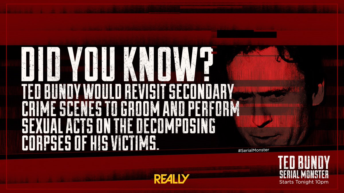 reallychannel's tweet photo. Not only was Ted Bundy America's most notorious serial killer. He was one of the worlds most notorious #SerialMonster's. https://t.co/gY7vk9Kvaq