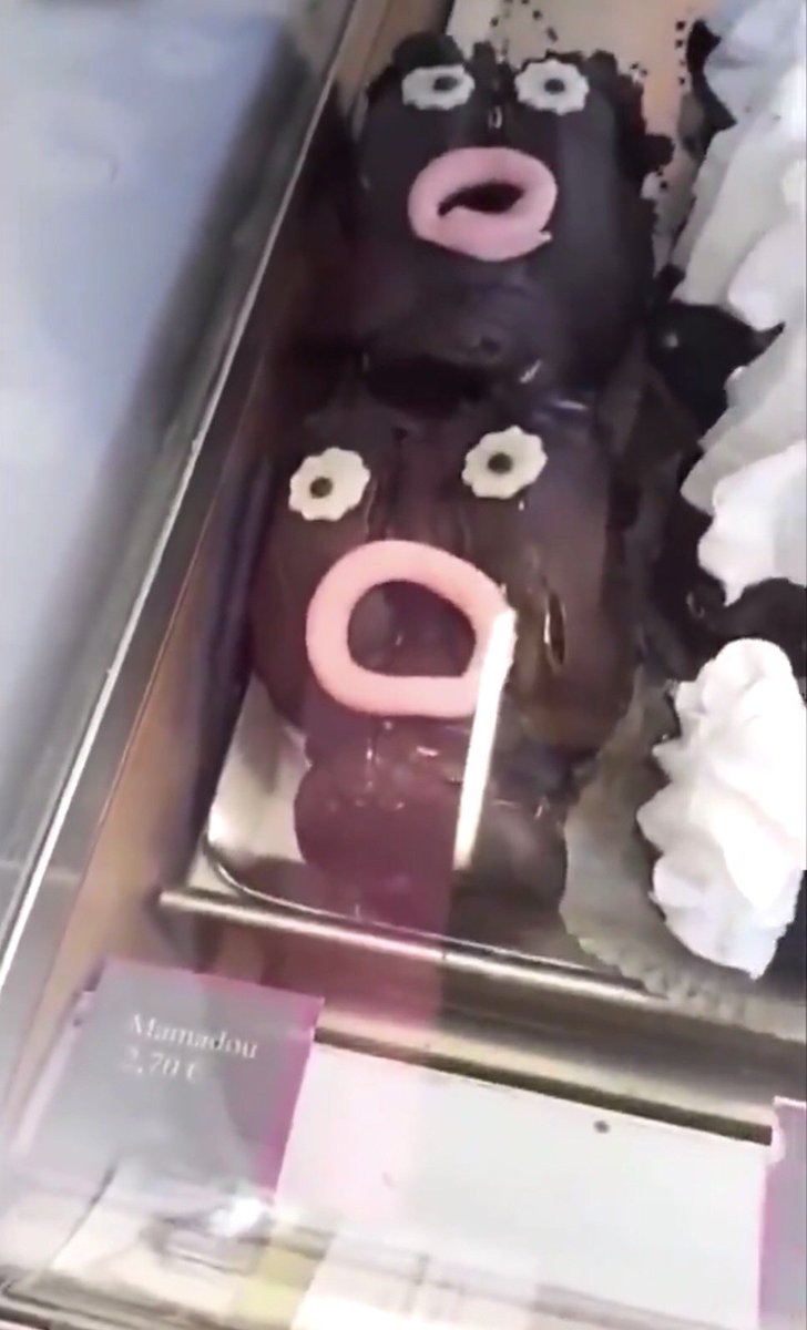 Rokhaya Diallo Twitterren Une Boulangerie Retire Sa Patisserie Jugee Raciste La Patisserie Nommee Mamadou Caricaturant De Maniere Grossiere Et Insultante Les Traits D Un Visage Noir Etait Vendue Par Une Boulangerie