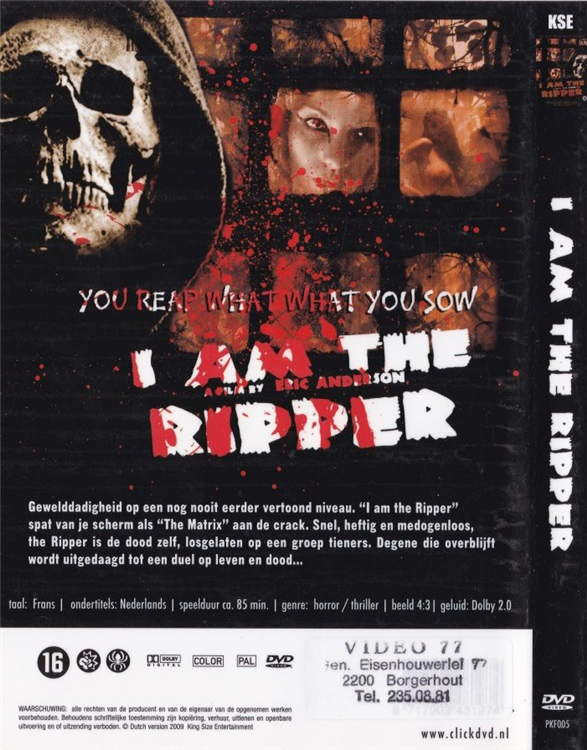 allzthings's tweet photo. Rare #FrenchHorror sub: #IAmTheRipper (2004) by #FrançoisGaillard: #DVD fully detailed in the db: 

https://t.co/CDg9wAvoVt

@PromoteHorror @UKHorrorScene @80sMveGraveyard @CrisMovieCorner @Theschlockornot @IncrediblyWho #Horror #HorrorMovies #Horror #horrormoviefan #HorrorFilms https://t.co/sYd7q5GC7Z