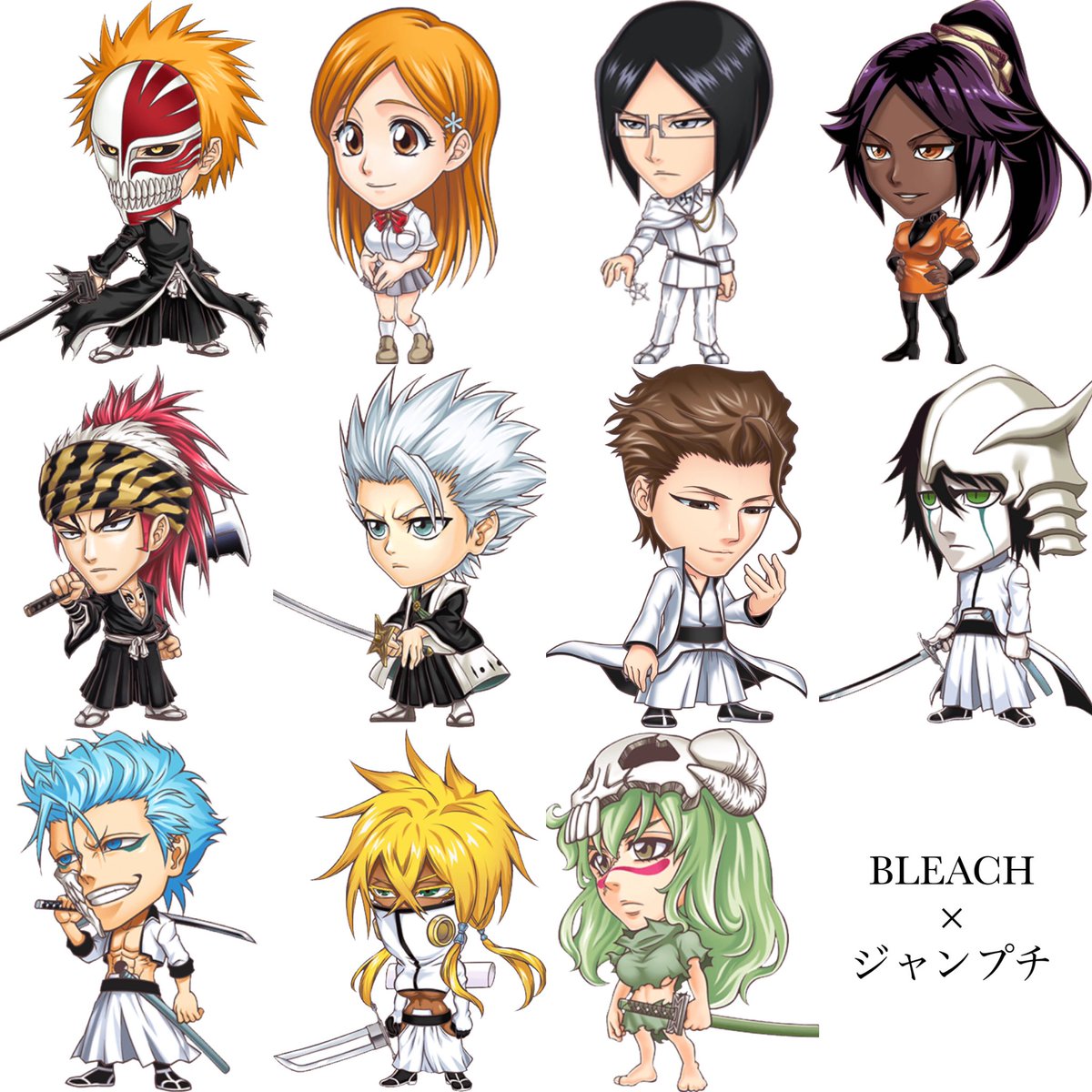 Ao Bleach ジャンプチヒーローズ Bleach大特集祭より新たに実装されたキャラクターの全体図まとめました 虚化一護以外全部当てられて ひとまず良かった T Co X193vy4koq