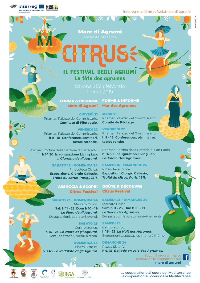 #Citrus, arriva al “succo”: al via il Comitato di Pilotaggio di Mare di Agrumi e domani si inaugura il Giardino permanente degli agrumi sul Priamar unicomitalia.org/citrus-arriva-…