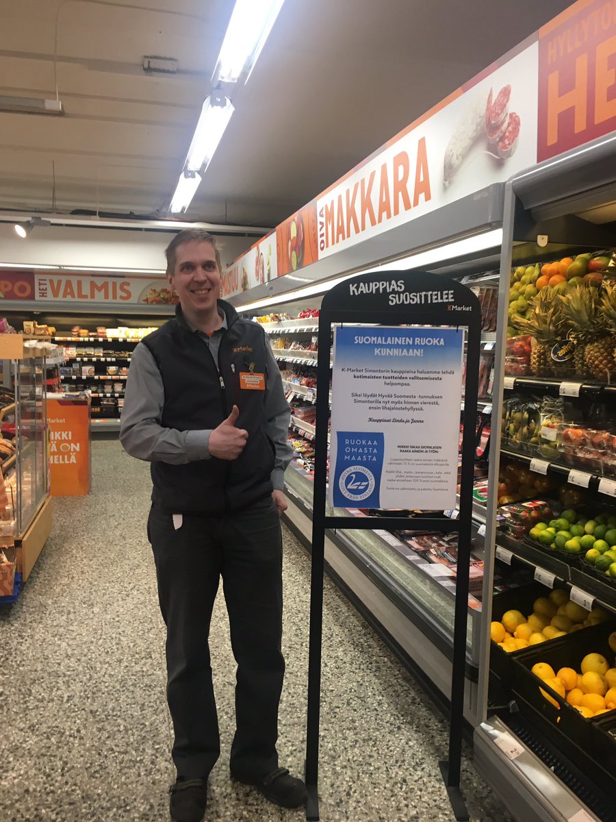 #ruokaaomastamaasta     Hienoa työtä Simontorin kauppiaalta!