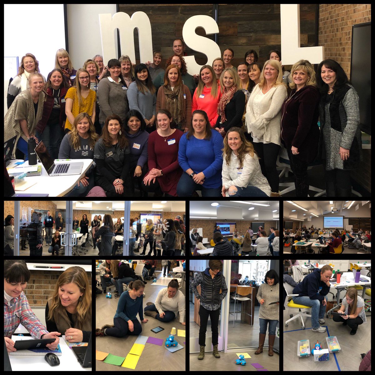 tina_granato's tweet image. Two terrific computer science workshops with @JeffcoSchoolsCo teachers @mymindSpark! Learning @codeorg CS Fundamentals and robotics! Thank you @MarnieRoush for bringing these teachers together! #CodePartner #teachcode #sparkon