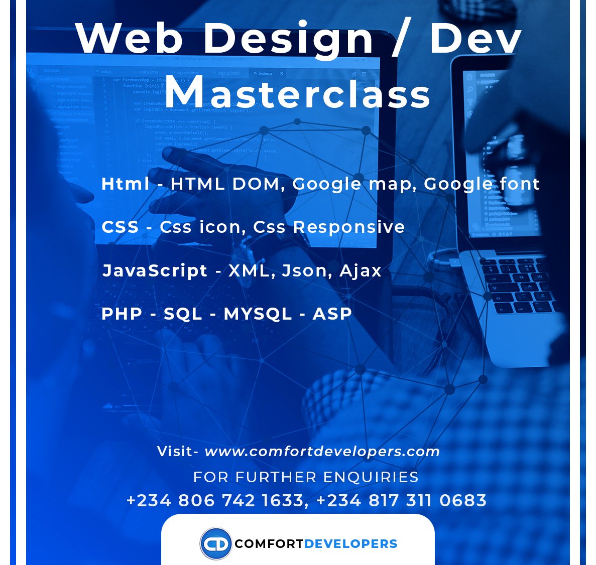 CDprofessionals's tweet photo. Join us for 2019 Masterclass in Web Design/Dev. using Html, css, Javascript, PHP and in Graphic Design using PhotoShop & Adobe Illustrator.
#photoshop #adobeillustrator #logoinspiration #ramotion #dailyart #logodesigns #logoplace #logosai #graphicdesigncentral #logoinspirations https://t.co/QTGOh6hf3k