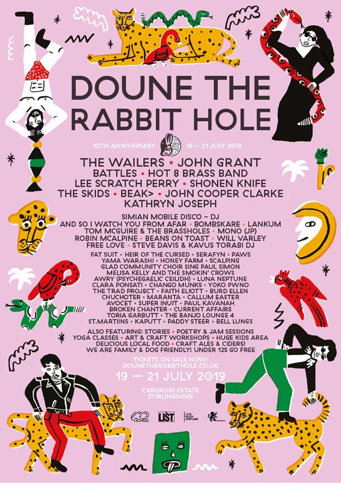 It's a pleasure to announce that we will be travelling up to Scottland in July to play <a href="/dounetherabbit/">Doune The Rabbit Hole</a> ! 🐆 With a great choice of bands and animals 🐍