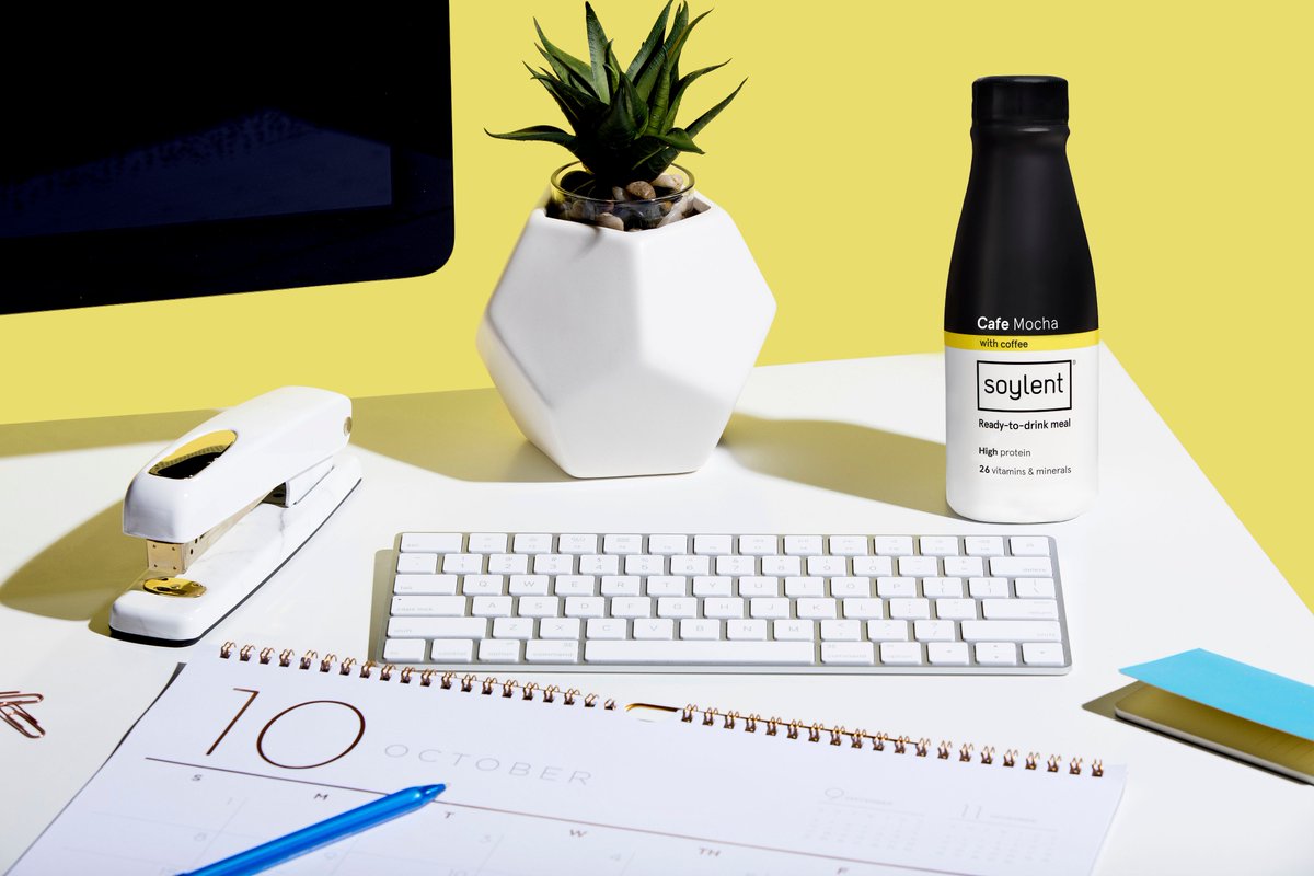 soylentuk's tweet photo. Stuck on your working lunch? Avoid skipping it completely with a quick and easy solution. One bottle of Soylent has the same calories as a small jacket potato and beans #convenience #feelfull https://t.co/4FdwUjGyVO