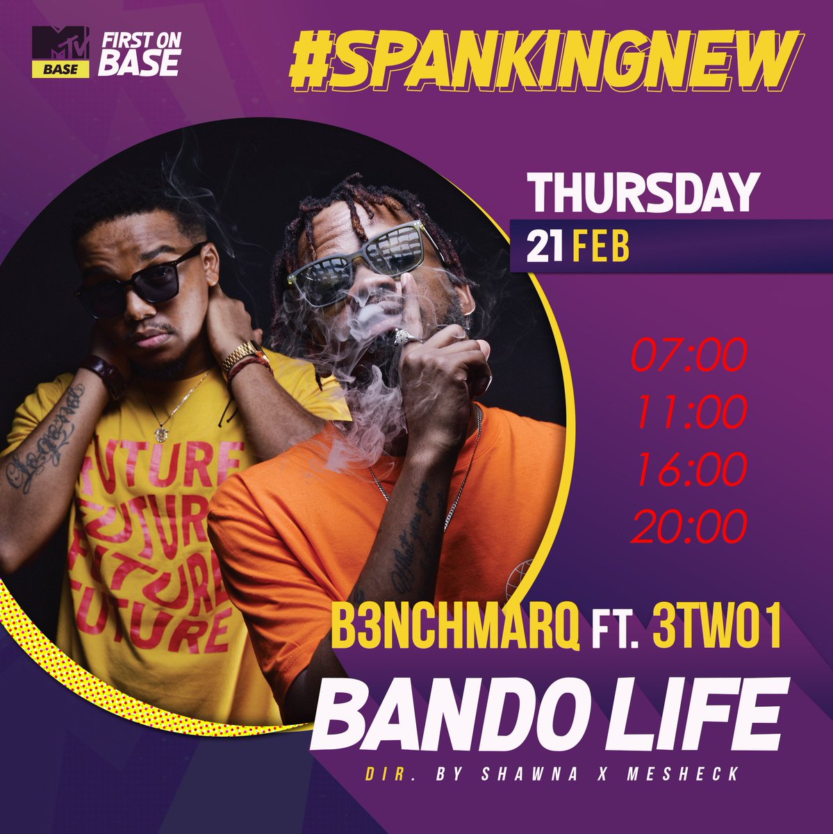 3TWO1_nje's tweet photo. Catch the #BandoLife Video by @B3nchMarQ ft. Myself on @MTVBaseSouth
Spanking New 📺
🅱️Ⓜ️🍅 https://t.co/YpCshkxDgj