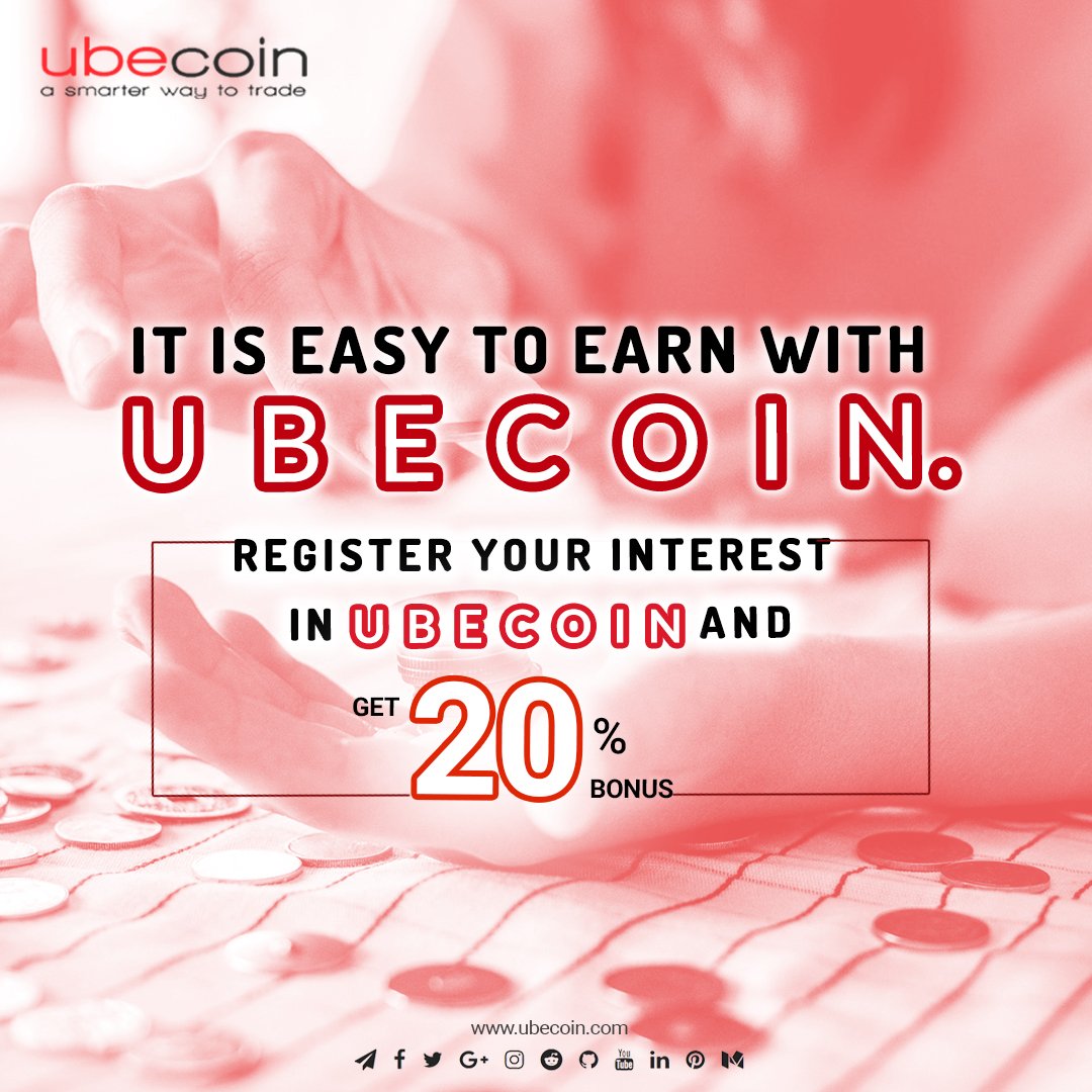 Ubecoin's tweet photo. IT IS EASY TO EARN WITH UBECOIN.
Register now & Get 20% Bonus ..!!
Register - https://t.co/MM1teOI0O6
Join our #Ubecoin Family - https://t.co/xOhuROxyUY
#invest #investment #cryptocurrency #airdrops #ico #airdrop #bitcoin #ether #ethereum #BTC #eth #investinico #bestico https://t.co/MSThRAQXVm