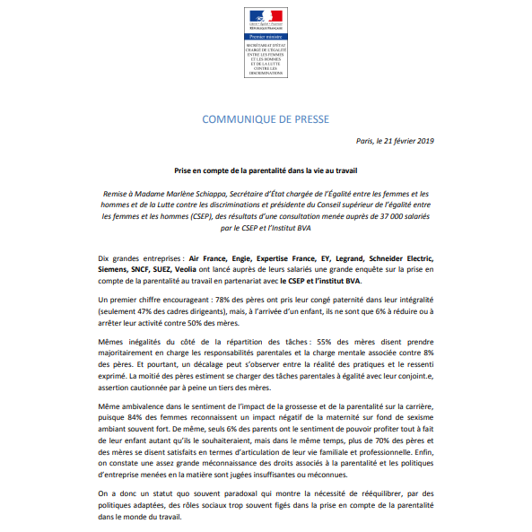 Ministère chargé de l'Égalité tweet media