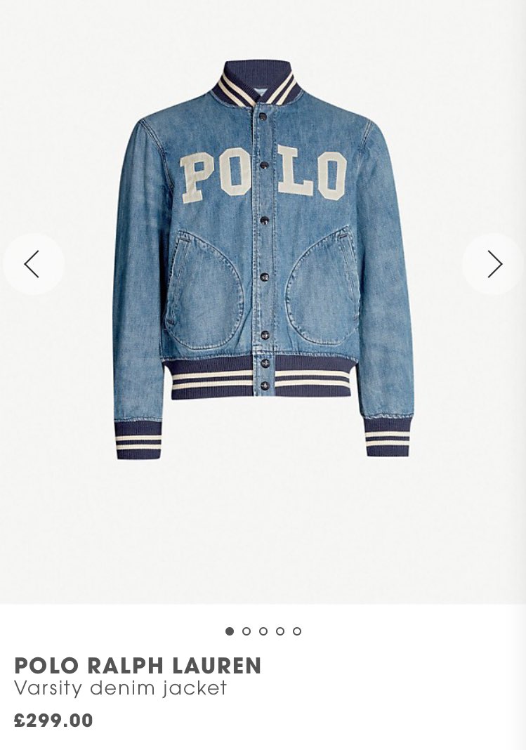 ralph lauren varsity denim jacket