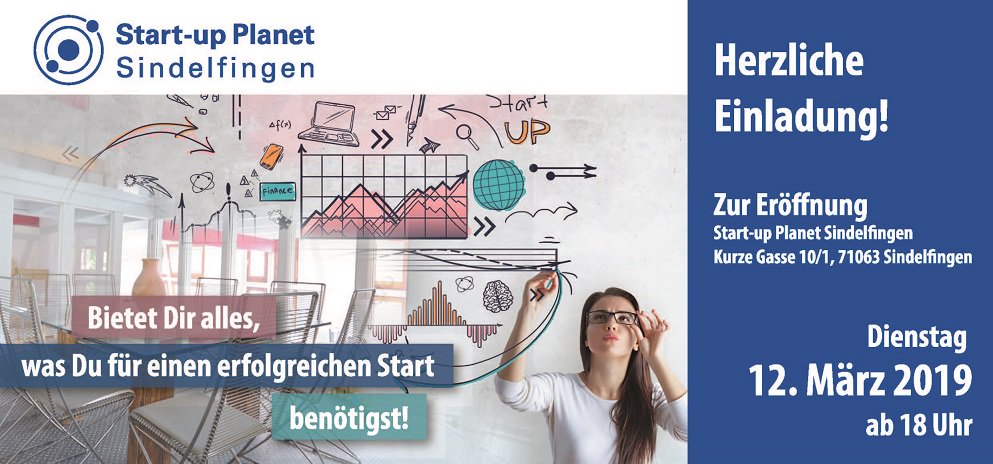Erster #CoworkingSpace in Sindelfingen wird am 12. 3. offiziell eröffnet. Mit Oberbürgermeister Dr. Bernd Vöhringer, Henning Schimpf, Ministerium für Wirtschaft, Arbeit und Wohnungsbau, und Startup-Experte Johannes Ellenberg.  bit.ly/eröffnungsevent